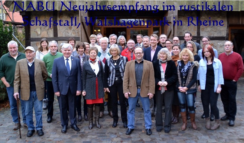 Nabu Neujahrsempfang im rustikalen Schafstall, Walshagenpark in Rheine