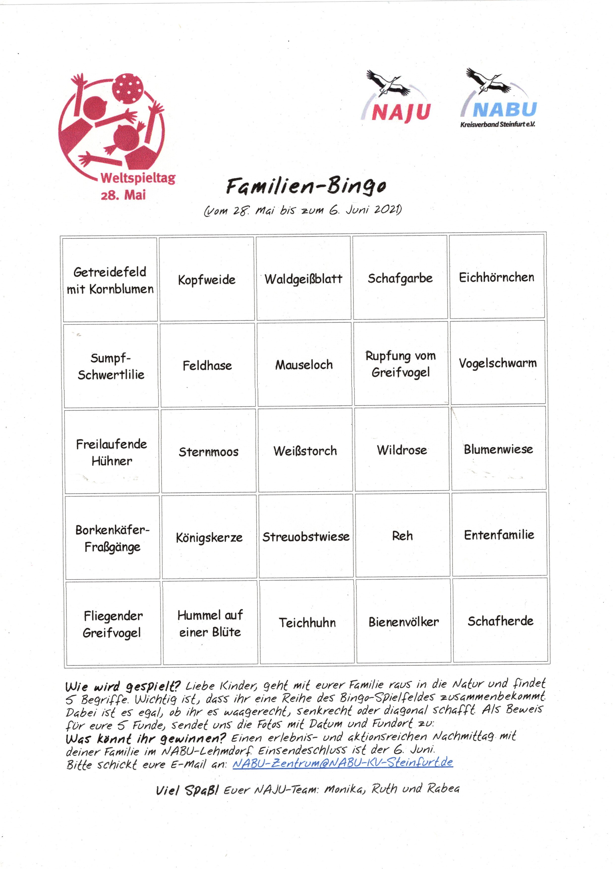 Familien-Bingo 2021